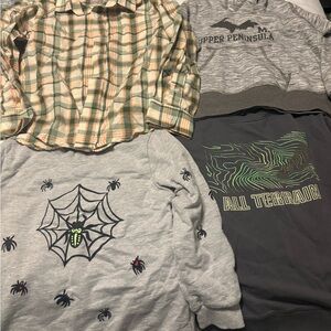 Cat & Jack Green and Orange Button Down Shirt